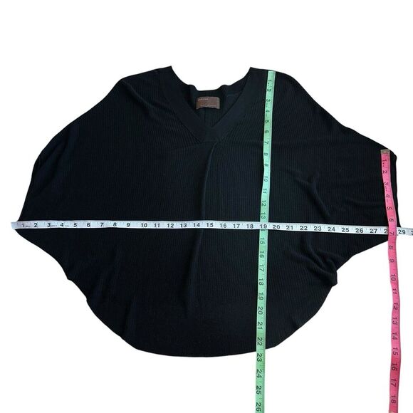 Kerisma Black Batwing Knit Top M / L | Draped Relaxed Fit V-Neck Chic Pullover - Picture 7 of 11